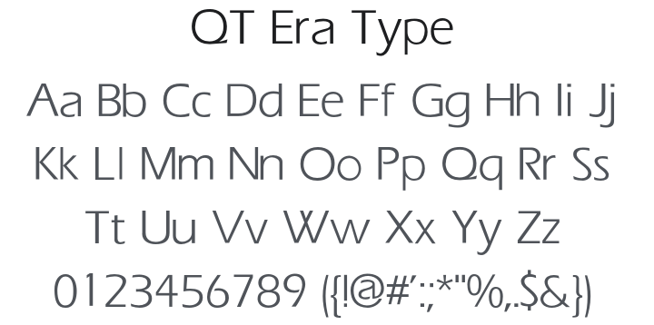 QT Era Type Font Family