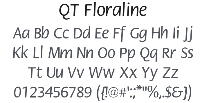 QT Floraline Font Family