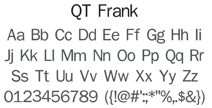 QT Frank Font Family