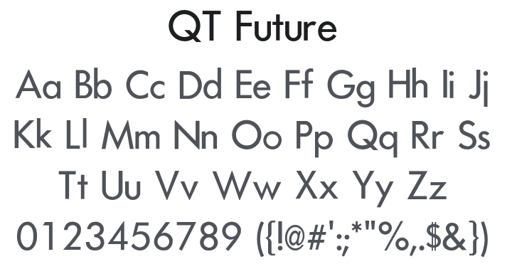 QT Future Font Family