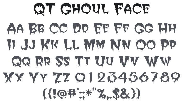 QT Ghoul Face Font