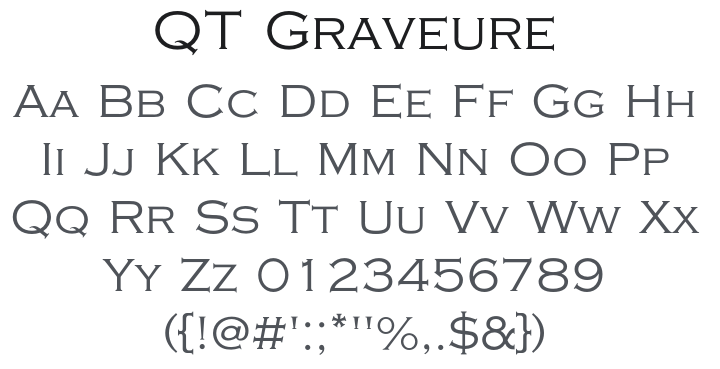 QT Graveure Font Family
