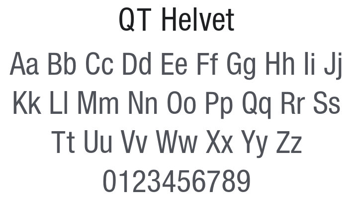 QT Helvet Font Family