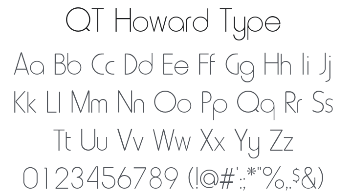 QT Howard Type Font Family