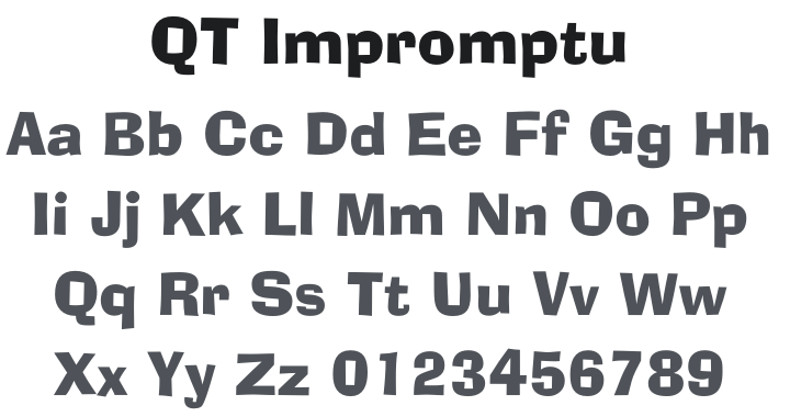QT Impromptu Font