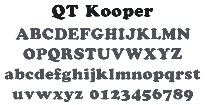 QT Kooper Font Family