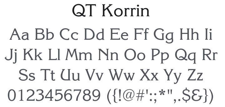 QT Korrin Font Family