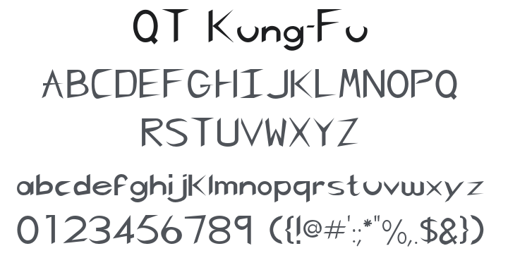 QT Kung-Fu Font