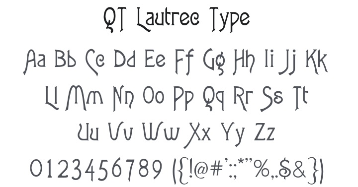 QT Lautrec Type Font