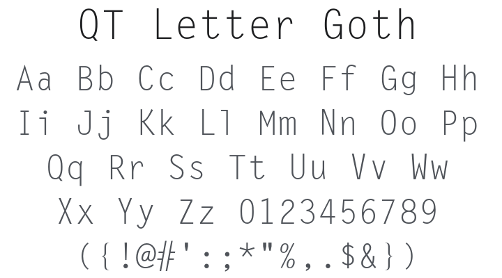 QT Letter Goth Font Family