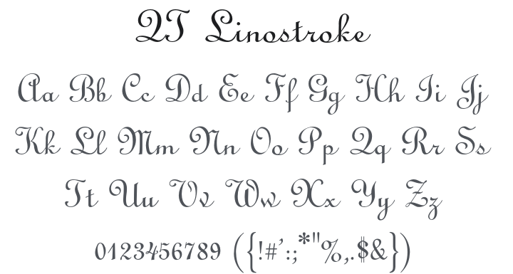 QT Linostroke Font