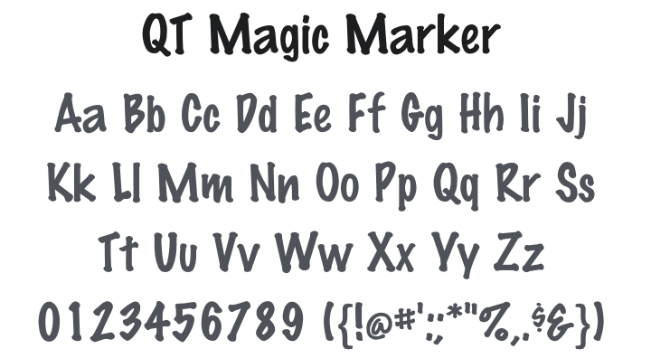 QT Magic Marker Font