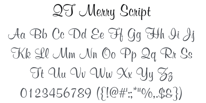 QT Merry Script Font