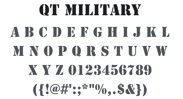 QT Military Font