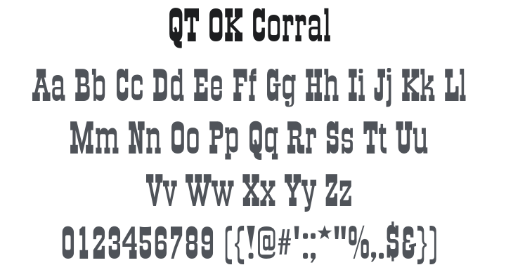 QT OK Corral Font Family