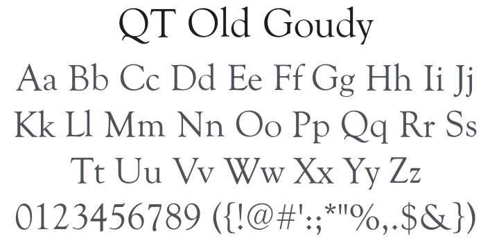 QT Old Goudy Font Family