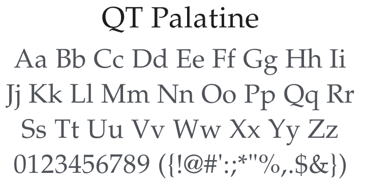 QT Palatine Font Family