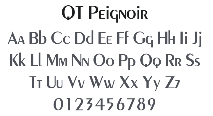 QT Peignoir Font Family