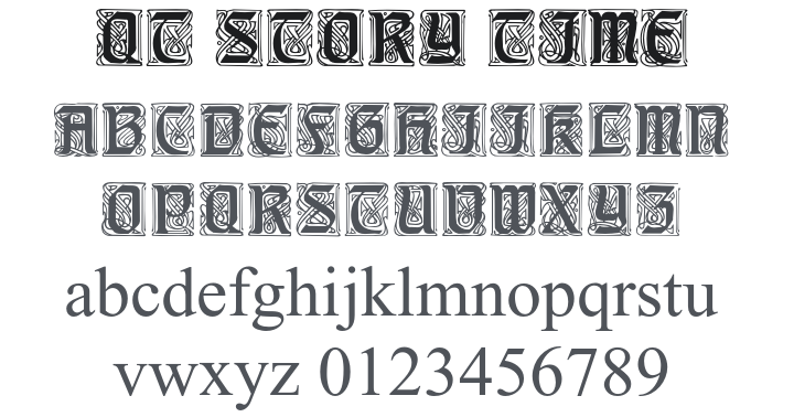 QT Story Time Caps Font