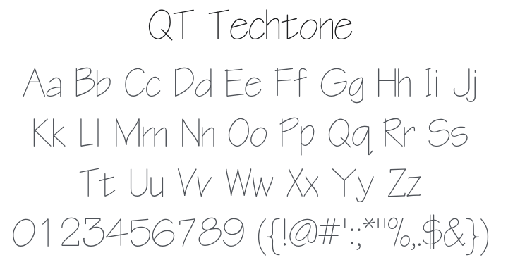 QT Techtone Font Family