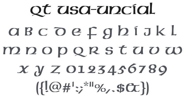 QT USA-Uncial Font