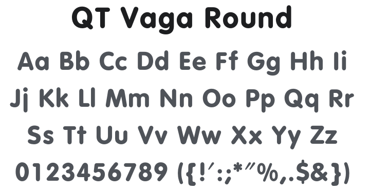 QT Vaga Round Font Family