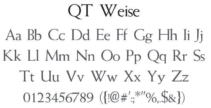 QT Weise Font Family