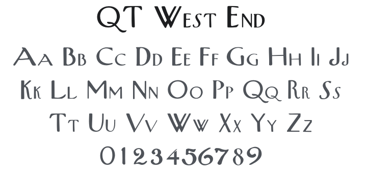 QT West End Font