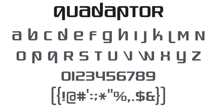 Quadaptor Font