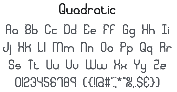 Quadratic Font Family