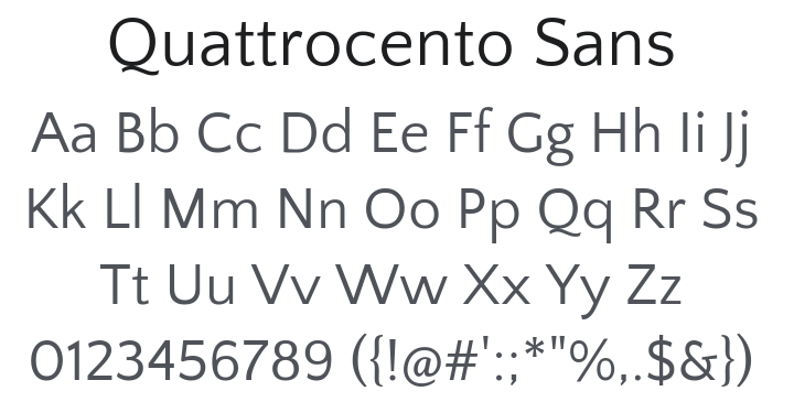Quattrocento Sans Font Family