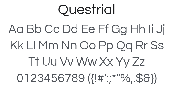Questrial Font