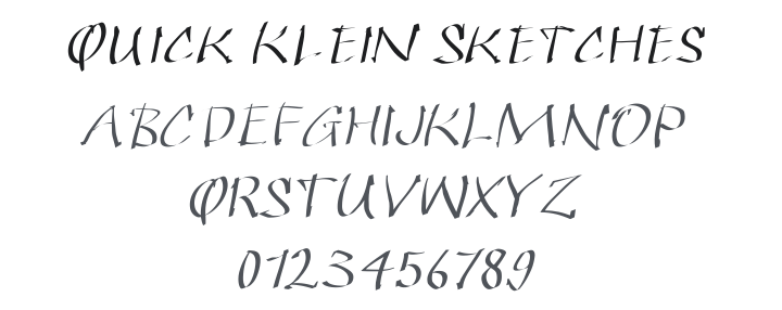 Quick Klein Sketches Font