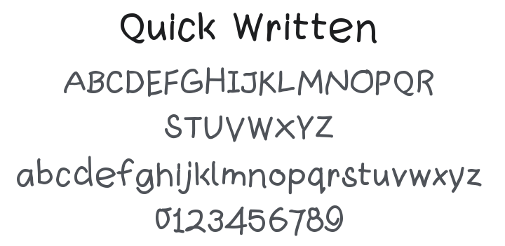 Quick Written Font