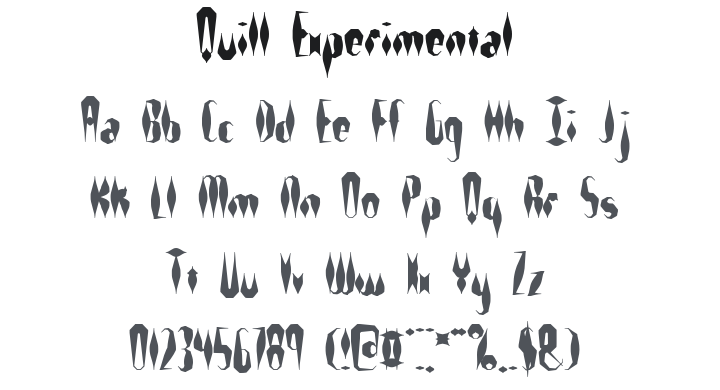 Quill Experimental Font Family