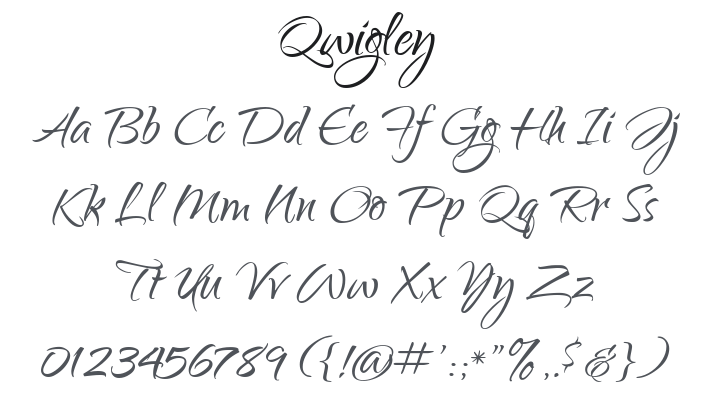Qwigley Font