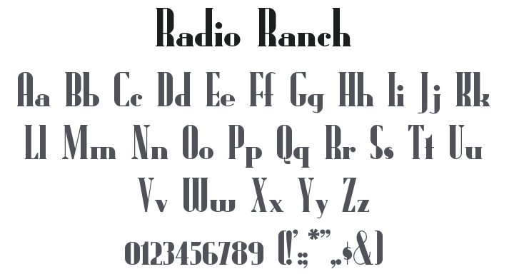 Radio Ranch Font