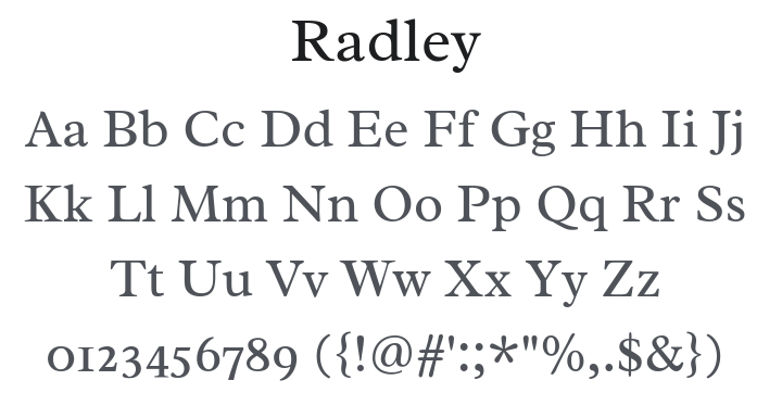 Radley Font Family