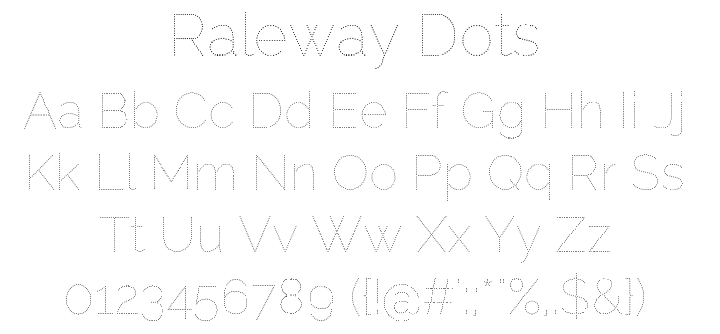 Raleway Dots Font