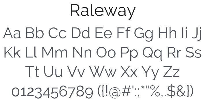 Raleway Font Family