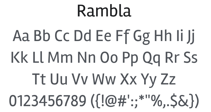 Rambla Font Family