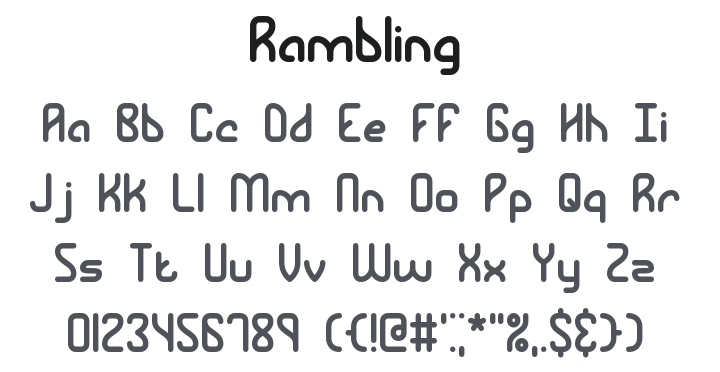 Rambling Font