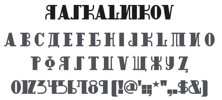 Raska lnikov Font