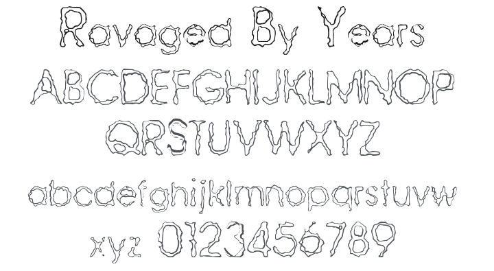Ravaged By Years Font