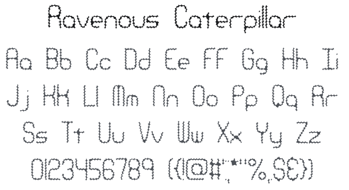 Ravenous Caterpillar Font