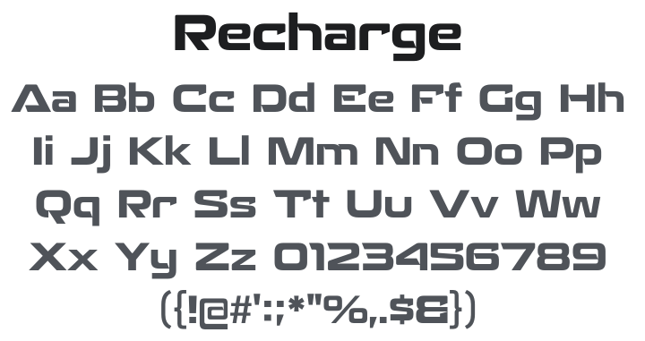 Recharge Font
