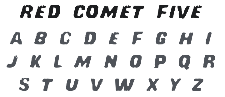 Red Comet Five to Mars Font