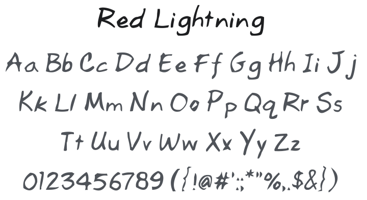Red Lightning Font