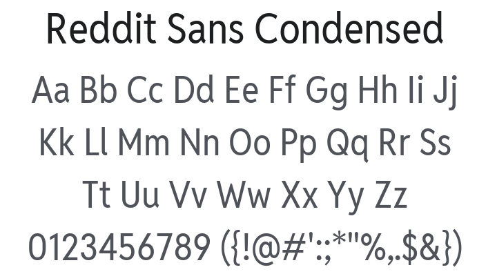 Reddit Sans Condensed Font Family