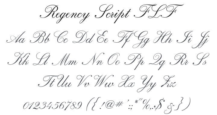 Regency Script FLF Font